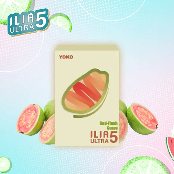 電子煙煙彈 哩亞ILIA ULTRA 5菸彈 23種口味 紅心芭樂